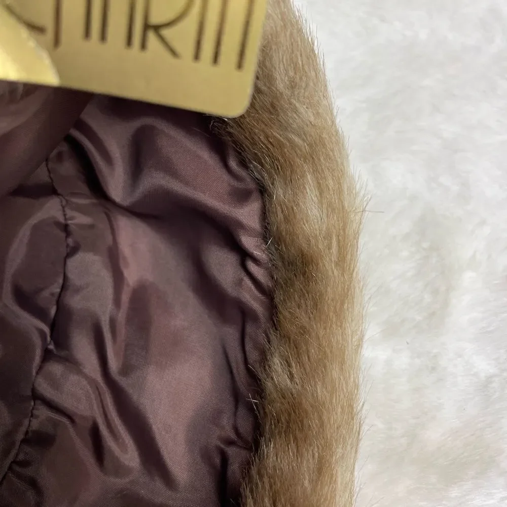 NWT Charta light brown faux fur hat one size